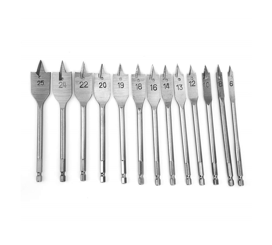 Flat Wood Spade Bit Set (6pcs/13pcs)
