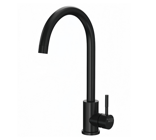 Single Lever Kitchen Mixer (Black / Silver)