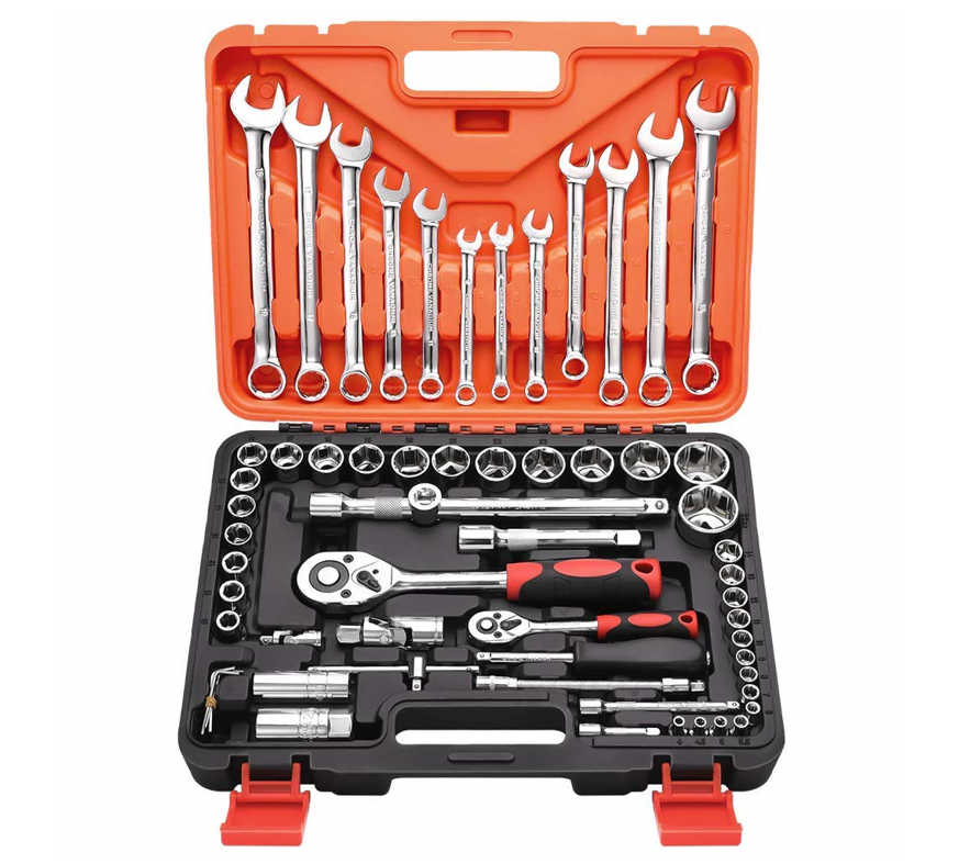61pcs Socket Set (1/2" 1/4")