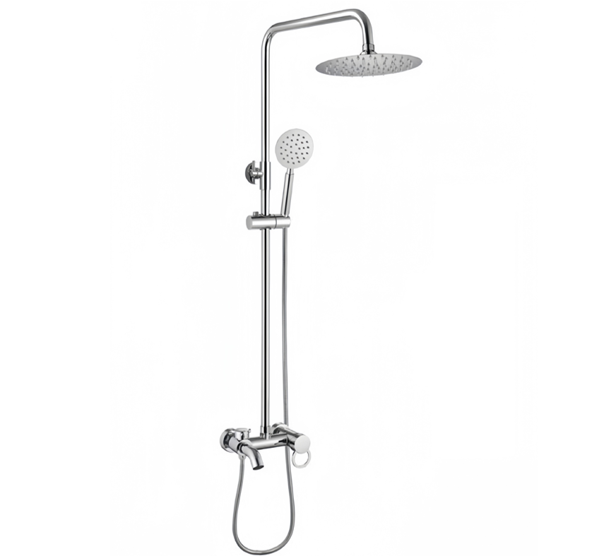Stainless Steel Adjustable Full Shower Unit Set (Round / Square)