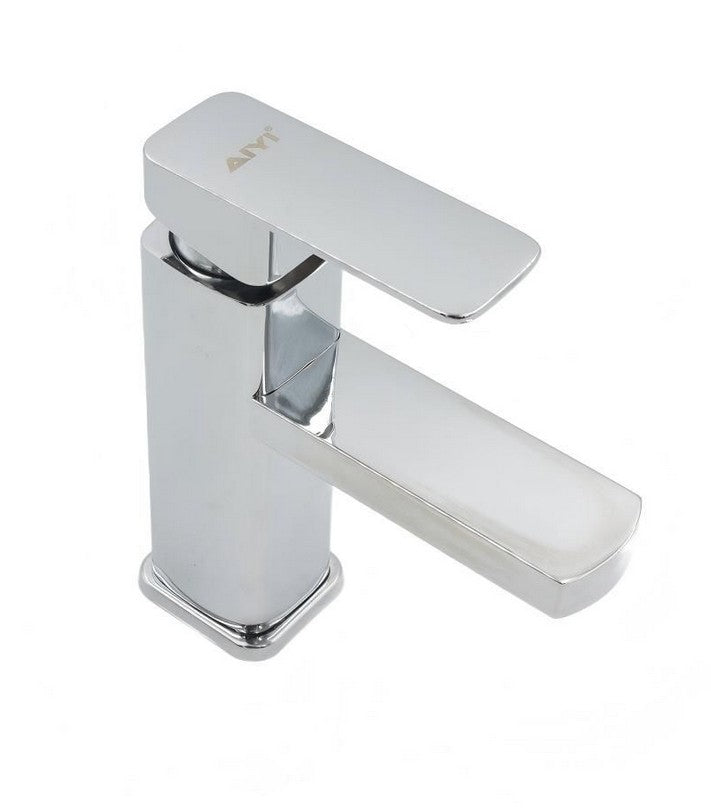 Square Basin Mixer (Silver / Matt Black)