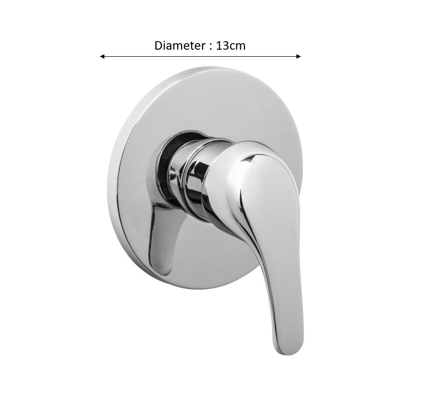 Single Lever Round Shower Mixer - Silver