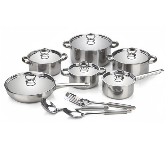 15pcs Stainless Steel Cookware Set