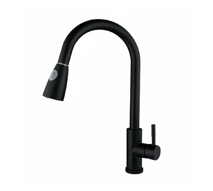 Pull Out Retractable Kitchen Faucet (Matt Black / Silver)