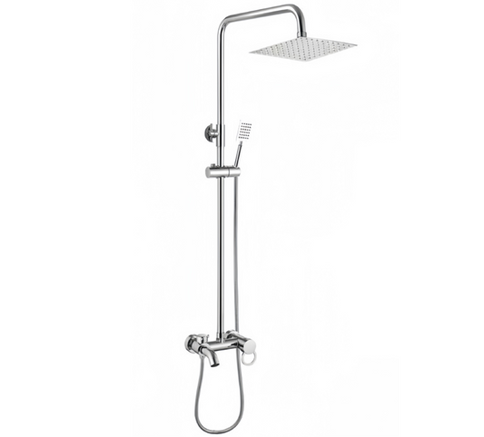 Stainless Steel Adjustable Full Shower Unit Set (Round / Square)
