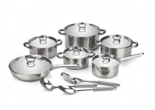 15pcs Stainless Steel Cookware Set