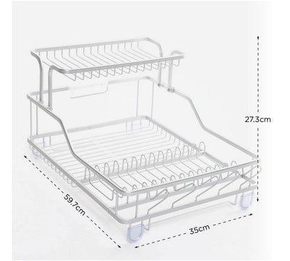 2 Tier Kitchen Dish Drying Rack