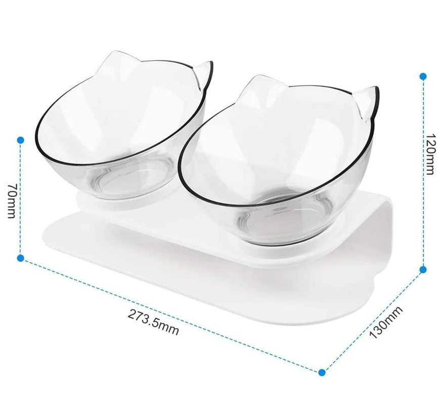 Elevated Cat Feeding Bowls with Stand