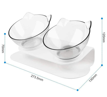 Elevated Cat Feeding Bowls with Stand